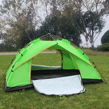 Кемпинговая палатка Jingdian Guangnian темно-зеленая двойная палатка 210*150*125, влагозащитная подушка
