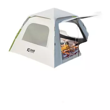 Кемпинговая палатка Ziyouke Dawn Vinyl, палатка на 3-4 человека + влагостойкий коврик + гамак + надувная кровать + воздушный насос