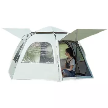 Кемпинговая палатка Ziyouke на 5-8 человек + влагостойкий коврик + гамак + посылка + надувная кровать + воздушный насос + три сокровища * 2