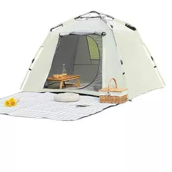 Кемпинговое снаряжение Ziyouke [серия Dawn] солнцезащитная палатка на 2-3 человека + влагонепроницаемый коврик + коврик для пикника