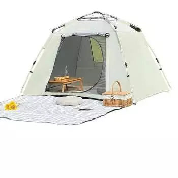 Кемпинговое снаряжение Ziyouke [серия Dawn] солнцезащитная палатка на 2-3 человека + влагонепроницаемый коврик