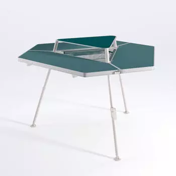 Стол Quechua Tepee кемпинговый шестиугольный на 6 человек, зеленый