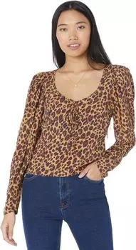 Кендал Блузка MANGO, коричневый