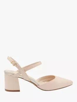 Кендра середины блок каблук лодыжки ремень острым туфли-лодочки Paradox London, цвет Nude