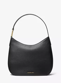 Kensington Большая сумка через плечо из шагреневой кожи Hobo Michael Kors, черный
