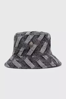 KENSINGTON BUCKET HAT хлопковая шапка Kurt Geiger London, черный