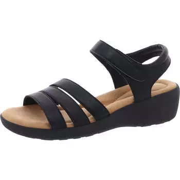 Kenton 3 женские босоножки из искусственной кожи с открытым носком на танкетке Easy Spirit, черный