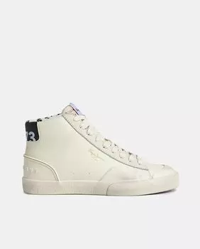 Kenton Vintage женские высокие кеды в форме шлема с логотипом и контрастными деталями Pepe Jeans, белый