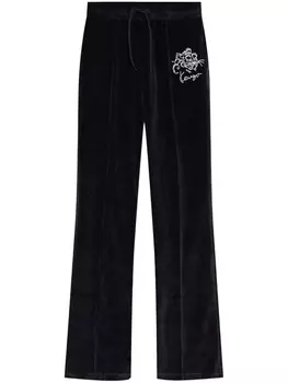 Kenzo бархатные спортивные брюки с вышивкой Star Tiger, синий