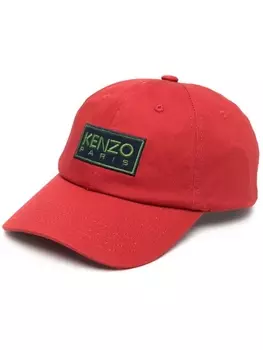 Kenzo бейсболка с нашивкой-логотипом, красный