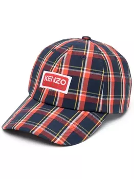 Kenzo бейсболка в клетку, синий