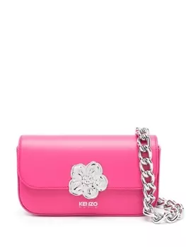 Kenzo Boke leather shoulder bag, розовый
