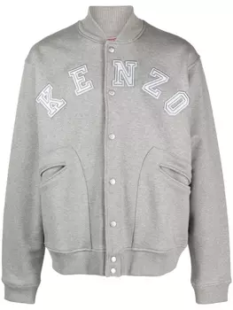 Kenzo бомбер Academy с вышитым логотипом, серый