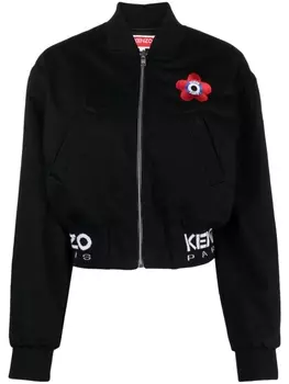 Kenzo бомбер Target Boke Flower на молнии, черный