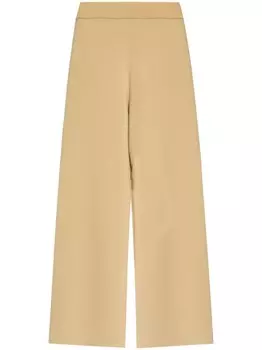 Kenzo брюки палаццо из шерсти боке, нейтральный цвет