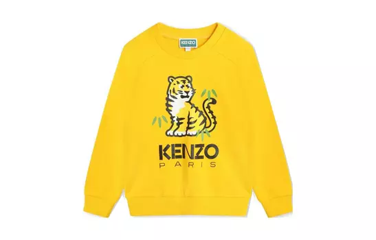 KENZO Детская толстовка, цвет Canary yellow