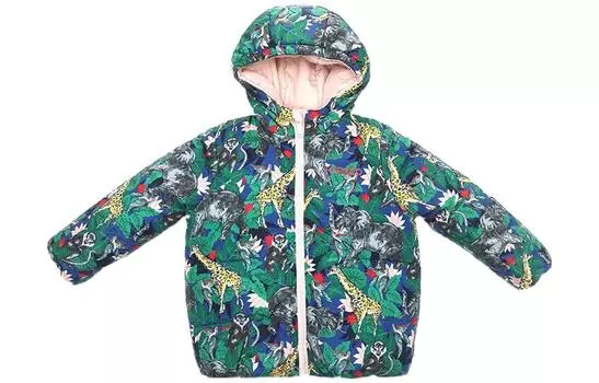 Куртка детская Kenzo с принтом, зеленый