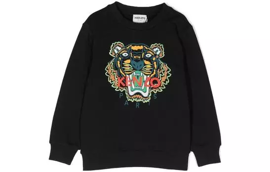 KENZO Детские худи и свитшоты, цвет Black