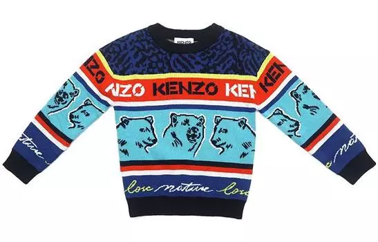 Свитер детский Kenzo, синий / красный