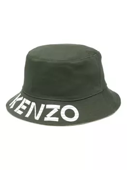 Kenzo двусторонняя панама Kenzography, нейтральный цвет