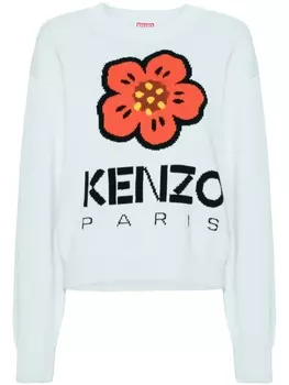 Kenzo джемпер Boke Flower вязки интарсия, синий