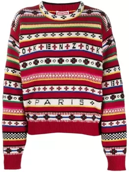 Kenzo джемпер с логотипом, красный