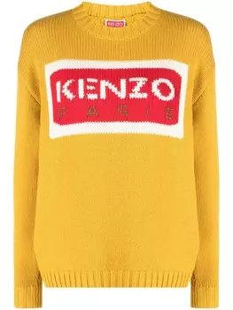 Kenzo джемпер с логотипом, желтый