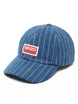 Kenzo джинсовая бейсболка с нашивкой-логотипом, синий
