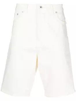 Kenzo джинсовые шорты прямого кроя, белый