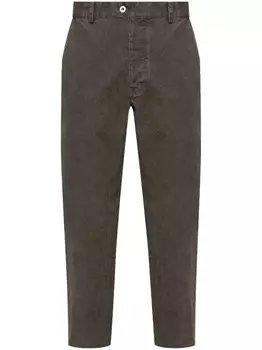 Kenzo джинсы прямого кроя с нашивкой-логотипом, коричневый