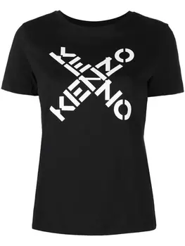Kenzo футболка Big X с логотипом, черный