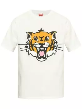 Kenzo футболка Happy Tiger, белый