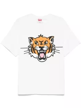 Kenzo футболка Happy Tiger, белый