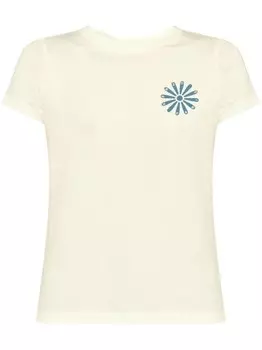 Kenzo футболка из хлопка с цветочным принтом, нейтральный цвет