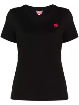 Kenzo футболка из хлопка с цветочным принтом Boke, черный