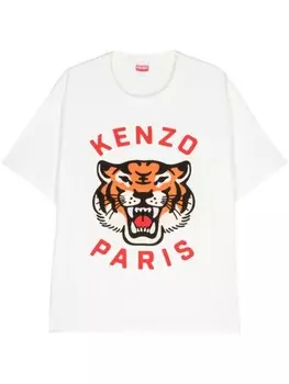 Kenzo футболка Lucky Tiger из хлопка, белый