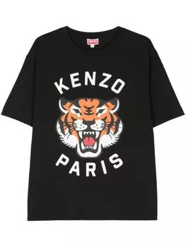 Kenzo футболка Lucky Tiger из хлопка, черный