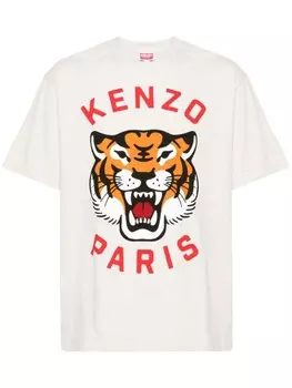 Kenzo футболка Lucky Tiger, серый