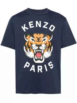 Kenzo футболка Lucky Tiger, синий