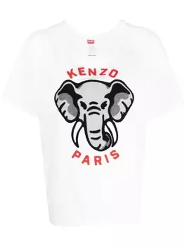 Kenzo футболка с логотипом, белый