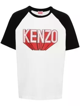 Kenzo футболка с логотипом, белый