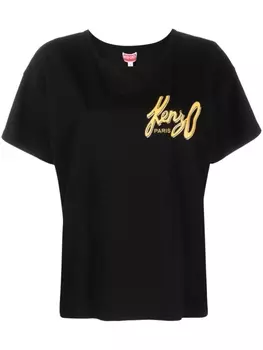 Kenzo футболка с логотипом, черный