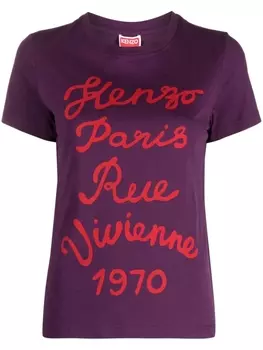 Kenzo футболка с логотипом, фиолетовый