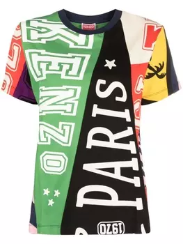 Kenzo футболка с логотипом Flag, зеленый