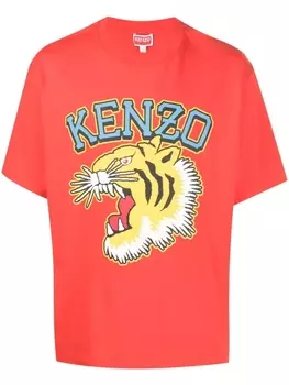 Kenzo футболка с логотипом, красный