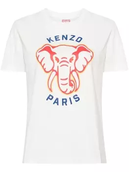 Kenzo футболка с принтом, белый