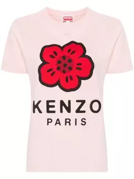 Kenzo футболка с принтом Boke Flower, розовый