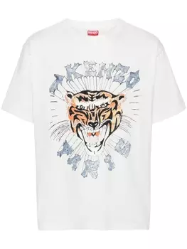 Kenzo футболка с принтом Tiger, белый