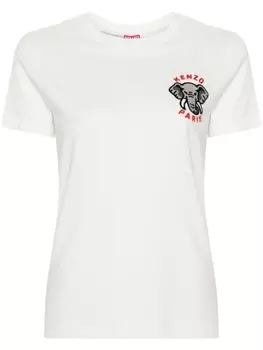 Kenzo футболка с вышивкой, белый