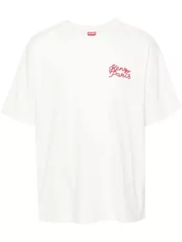 Kenzo футболка с вышивкой, белый